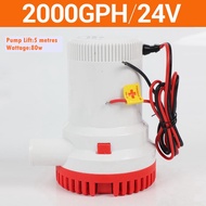 1100gph 12V/24V DC Water Pump Non-Automatic Marine Submersible Boat Bilge Pump Boat Yacht Displaceme