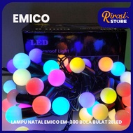 RIRAST - EMICO EM-300 CHRISTMAS LIGHTS ROUND BALLS 28 LED RGB BLACK CABLE