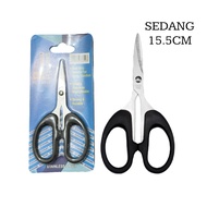 GUNTING STAINLESS STEEL 15CM / GUTING SERBAGUNA KERTAS KAIN PLASTI / GUNTING DAPUR / GUNTING KERTAS