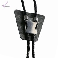 [freneci] American Totem Bolo Tie Braided Leather Long Alloy Rope Rodeo Dance Mens Necktie for Sweat