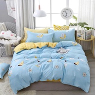 Grid Plaid Duvet Cover Set Modern Checkered Bedding Set Hotel Quality 4 Pieces Comforter Cover Set L