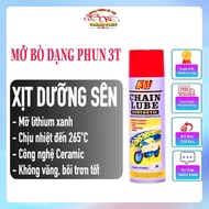 Mỡ bò dạng xịt 3T Chain Lube bôi trơn dưỡng sên xích chống mài mòn và ma sát dung tích 500ml