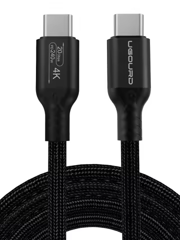 UGOURD USB3.2 20Gbps Type C to Type C Cable 240W Fast Charging Cord USB C SSD Hard Disk Cable USB3 0