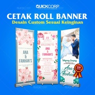 Roll Banner Wedding, Wisuda, Event, Store/Toko, Custom, Desain Gratis