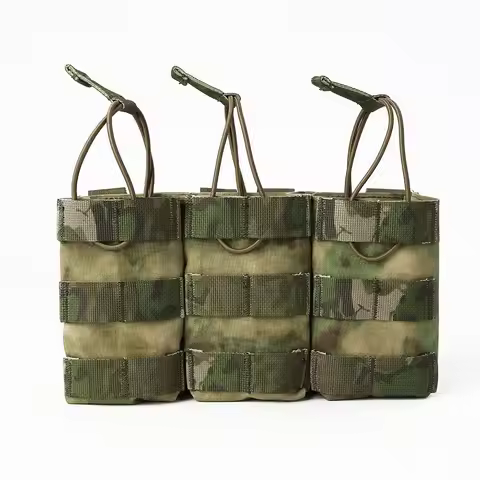 Emersongear Triple Open Top Magazine Pouch 762mm Mag Bag 7.62 Rifle Panel Hunting Hiking Combat Trek