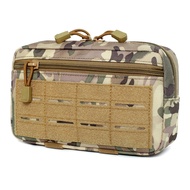 Tactical Molle Horizontal Admin Pouch Multi-Purpose Laser-Cut EDC Tool Pouch Bag