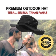 ROOFLESS Topi Camping Hat Hiking Hat Topi Bucket Hat Fishing Hat Fisherman Hat Jungle Hat Sun Hat To