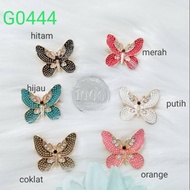 MATA Chandrasurya CHIN BROOCH Eye Paint Hijab Hijab Korean Women's Accessories BUTTERFLY model G0444