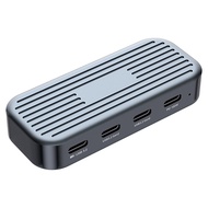 USB3.2 Gen2 10Gbps USB-C Hub with 4K/60Hz Video Output PD100W USB Splitter Adapter for Laptop