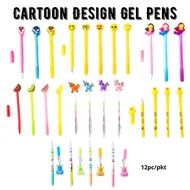 [SG Stock] Cute Cartoon Design Gel Pen Kids Party Favor Stationery Goodie Bag Rainbow Unicorn Baby Shark Fruits