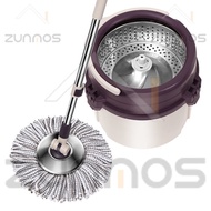 【ZUNMOS】Rotary Mop Bucket Single Bucket Mop Lazy Mop Microfiber Spin