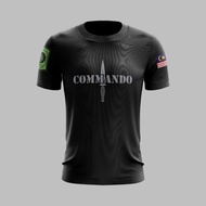 Bagong FashionREADY STOCK MIKROFIBER T-SHIRT KOMANDO TENTERA DARAT GGK SERIES Military TEE, FULL