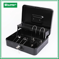 Secure Lock Cash Box Heavy-duty Cash Box Secure Metal Cash Box with Multi Money Trays and Unbreakabl