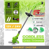 12V / 24V Lithium Battery Cordless Grass Trimmer Lawn Mower Electric Mesin Rumput Grass Cutter Bater
