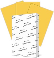 Springhill 8.5” x 11” Goldenrod Yellow Colored Cardstock Paper, 67lb Vellum Bristol, 147gsm, 250 She
