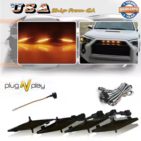 4x Front Grill Lights For 2014-2023 Toyota 4Runner TRD Pro Grille Including SR5 TRD Off-Road Limited
