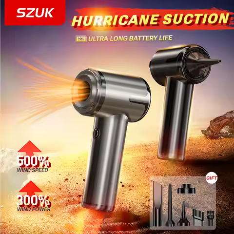 SZUK 8000Pa Mini Car Vacuum Cleaner Strong Suction Portable Cleaning Machine Powerful Handheld Wirel