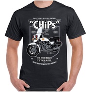 Chips T-Shirt Retro Tv Programme 70' 80'S Classic Cult Police Show Motorcycle