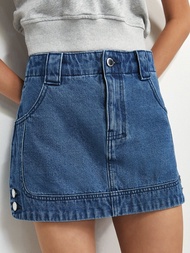 [Pomelo] กระโปรงกางเกงยีนส์ / Denim Skorts