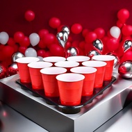 ( 20/50ใบ ) แก้วแดง แก้วพลาสติกสวย แก้วแดง แก้ว red cup party 16oz แก้วเบียร์ แก้วเหล้า แก้วพลาสติก งานแต่ง แก้วปาร์ตี้แดง