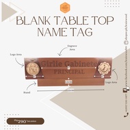 Blank Table Top Name Tag Gemelina Wood