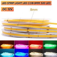COB LED STRIP LIGHT DC 12V 8MM 320LED 5 METER STRIP LIGHT/ 12 VOLT CEILING LIGHT/