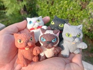 精油吸入器，泰國招財貓造型，手工捏製黏土。