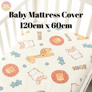 Premium Quality 100% Soft Cotton Baby Fitted Mattress Cover (120cm x 60cm) Cadar Tilam Bayi 婴儿纯棉床笠