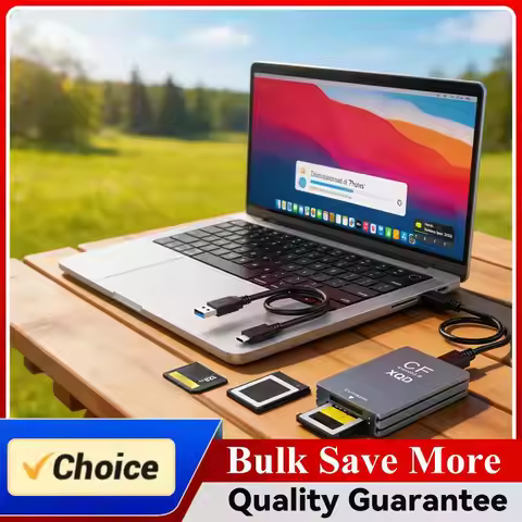 10Gbps XQD/SD Memory Card Reader Support Thunderbolt 3/4 Port Portable CF Express Card Reader for Fi