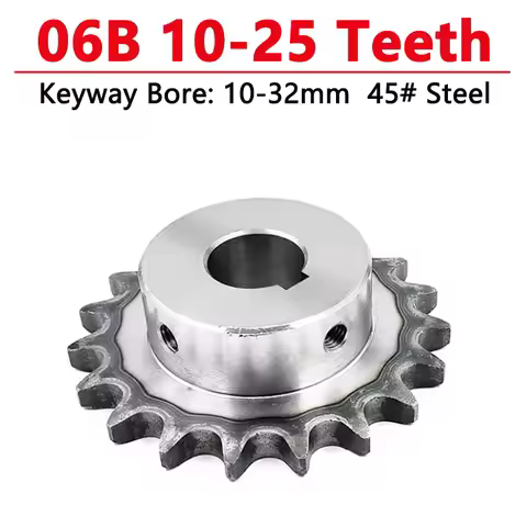 1pc 06B Industrial Drive Sprocket Wheel 45# Steel Chain Gear 10 11 12 13 14 15 16 17 18 19 20 21 22