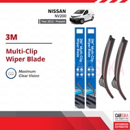 3M Multi-Clip (Hybrid Design) Wiper Blades for Nissan NV200, year 2012 - Present (22"/16")