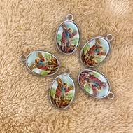 (5pcs) St. Michael Archangel Pendant; Size: 1.5 cm;