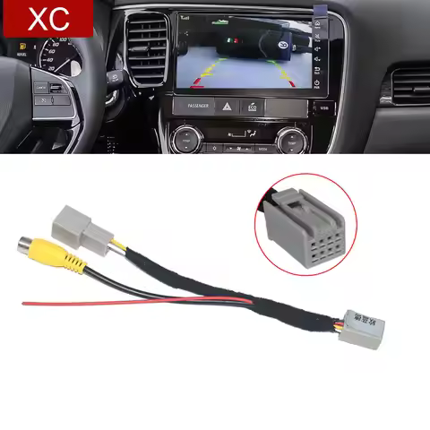8 Pin Car Rear View Camera RCA Video Reverse Parking Convert Cable Adapter For Mitsubishi Outlander 