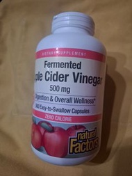 全新 Natural Factors
蘋果醋膠囊Fermented Apple Cider Vinegar ( 360粒)