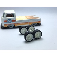 Z173 Tayar Getah Rubber Wheels 1/64 Hot wheels 10 Spoke CE28 White Short Axle