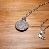 Dreamstation皮革鞄研所，美國Half dollar銀幣造型項鍊Silver necklace 嘻皮，哈雷，重機