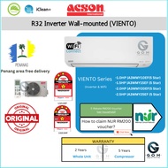 [REBATE RM200 NUR] ACSON R32 Inverter Air-conditioner VIENTO inverter 1.0-2.5hp 3_4 Star [Free Shipp
