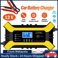 8A 24V Motorcycle Car Battery Charger Bateri Motorsikal Acid Battery Lorry Repair Charging Battery P