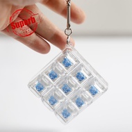 9 Keys Button Diy Keyboard Finger Keyboard Cap Keycap Stress-relieving Toy Keychain G2q7