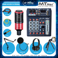 Combo thu âm karaoke livestream đỉnh cao siêu phẩm 2024 Mixer F4 Pro Max II và Micro K320 tặng full
