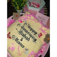 TOWEL PERSONALIZED CUSTOM NAME TUALA SULAM GIFT ANNIVERSARY BIRTHDAY GIFT