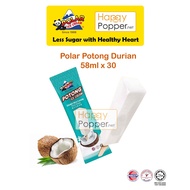 Happypopper Polar Ice Cream 58ml x 30 pcs Coconut Flavour Potong Ice Cream Frozen Snack Aiskrim