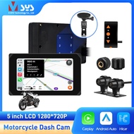 VSYS Motorcycle Camera Wireless 5 Inch Touchscreen  Motorcycle Carplay Android Auto With TPMS  Front