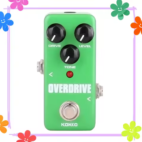 KOKKO Overdrive Electric Guitarra Effect Pedal Natural Tube Overdrive Effect True Bypass Pedal FOD3 