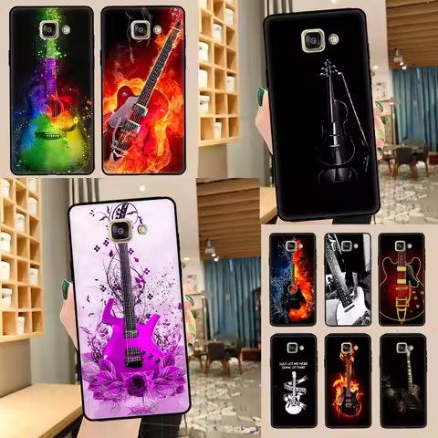 Rock Music Instrument Guitar Cover For Samsung Galaxy J8 A7 A9 J4 J6 A6 A8 Plus 2018 A3 A5 J1 2016 J