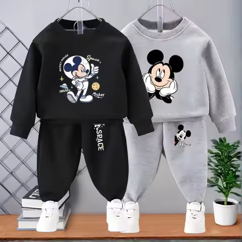 2026 Kids Autumn Casual Sweatshirt Sets for Boys 0-8 Years O Neck Hoodies and Sweatpants 2pcs Sets C