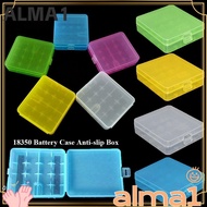 ALMA 18650 Battery Box, Plastic Anti-slip Battery ,  Coloful 4 AA AA Rechargeable Battery Container 