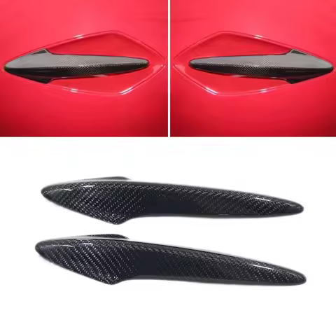 For Honda 2005 2007 - 2010 Civic FN FK FN2 TYPE R Real Carbon Fiber Outer Door Handle Covers Shell E