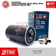 VIC Oil Filter for Mitsubishi Fuso Fighter, 6D14, 6D15, 6D16, Nissan Truck FE6 C-223 - 1pc