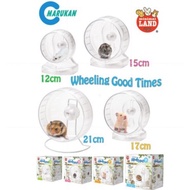 Marukan Clean &amp; Clear Hamster Wheel w Stand 12 /15/17/21cm